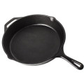 2 Manijas de Ovenprooof y 2 Vaso de Vertido 30cm Aceite Vegetal Hierro Fundido Fry Pan, Seasoned Iron Cast Skillet